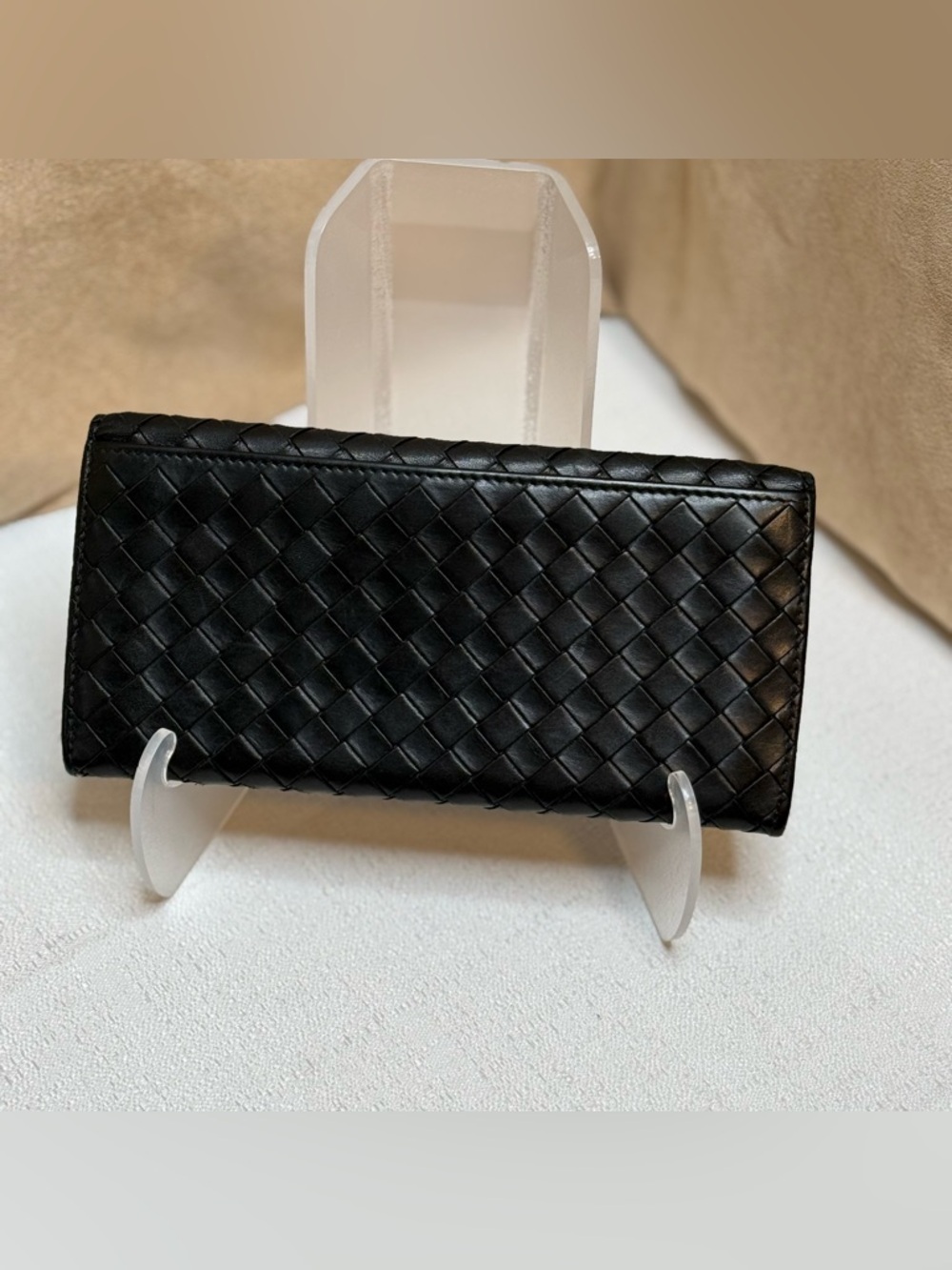 Bottega Veneta Black Intrecciato Leather Long Wallet Bi-Fold Made in Italy - Picture 2 of 14